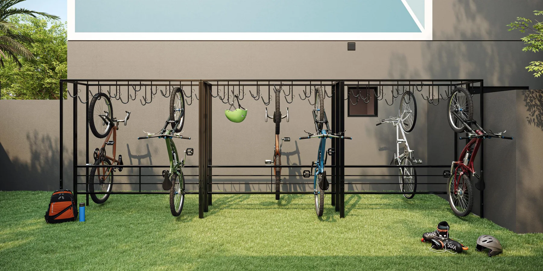 Bicicletário descoberto